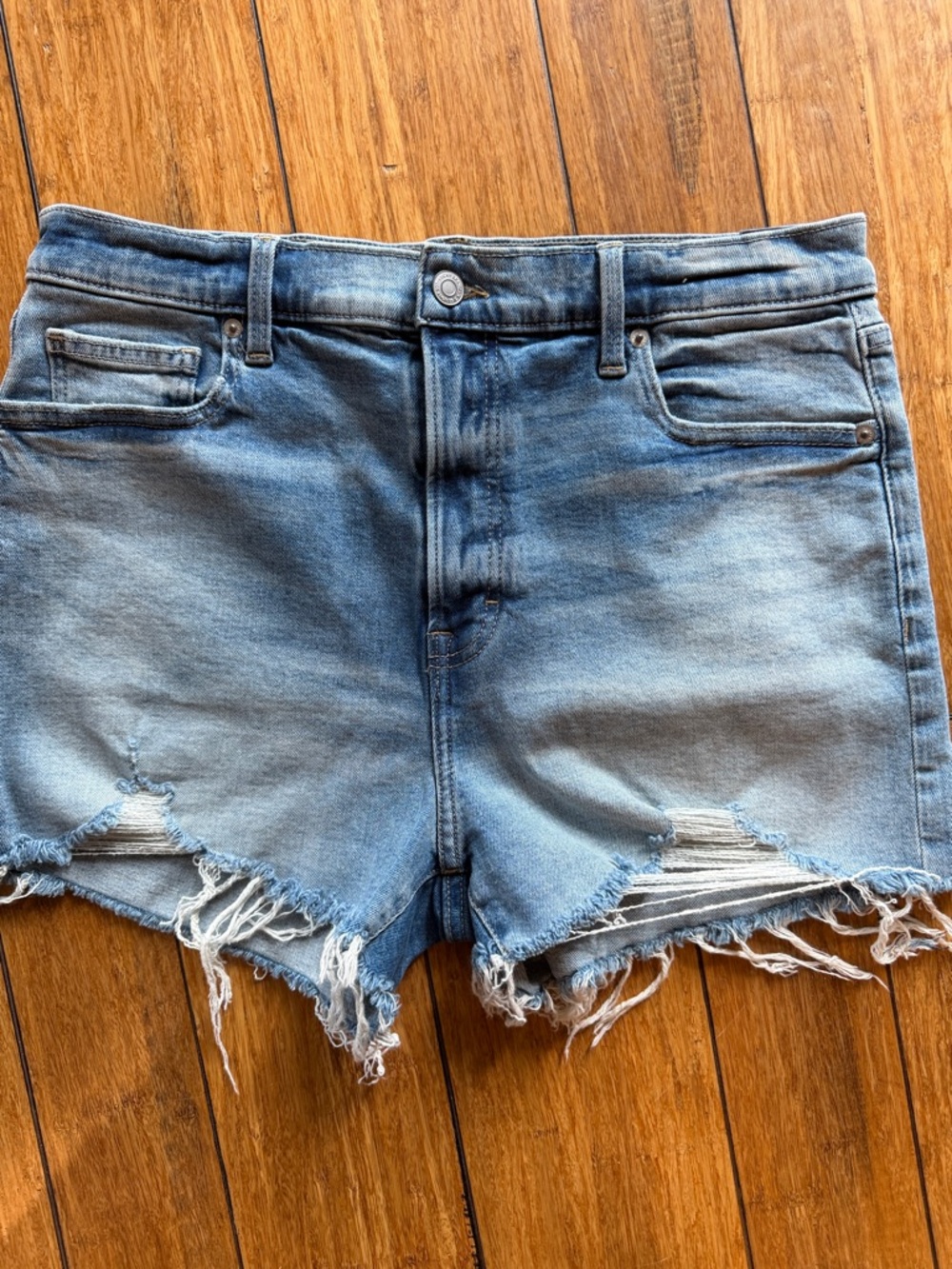 Lucky Brand Light Blue Distressed Denim Shorts